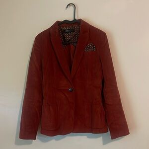 Rust, orange corduroy, Tahari blazer size 8